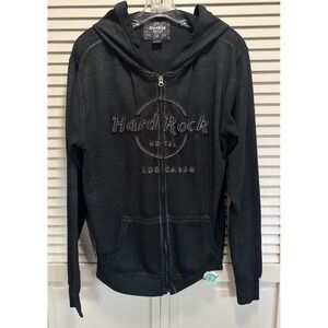 Hard Rock Hotel Hoodie Sweatshirt Size M Long Sleeve Logo Pockets